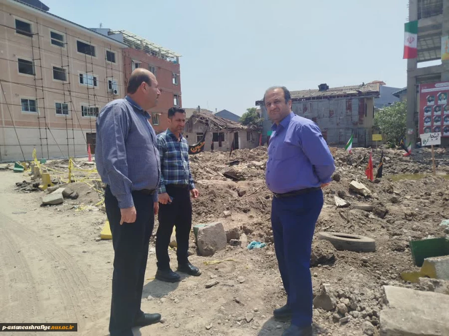 حضور ریاست آموزشکده به همراه همکاران از محل حادثه تروریستی رژیم اشغال گر به شهرستان آستانه اشرفیه وگلباران مزار شهدا 4