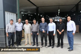 بازدید جناب آقای دکتر عیسی موسی زاده به همراه گروه پژوهش وارتباط با صنعت آموزشکده ملی مهارت شهرستان آستانه اشرفیه  و با حضور ریاست اداره صنعت معدن شهرستان جناب آقای مباشر امینی وهمراهان محترم از واحد تولیدی در شهرک صنعتی نقرده  2